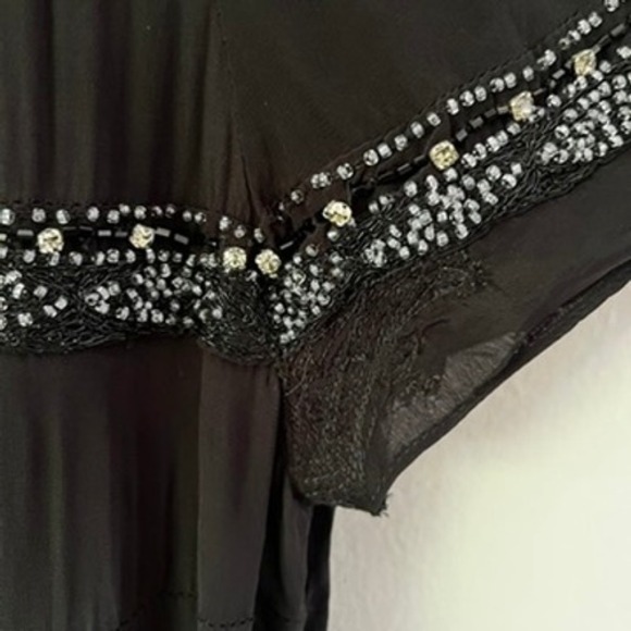 Zadig & Voltaire‎ Deluxe Jeweled Beaded Short Sleeve Mini Dress Black size small - Picture 6 of 15